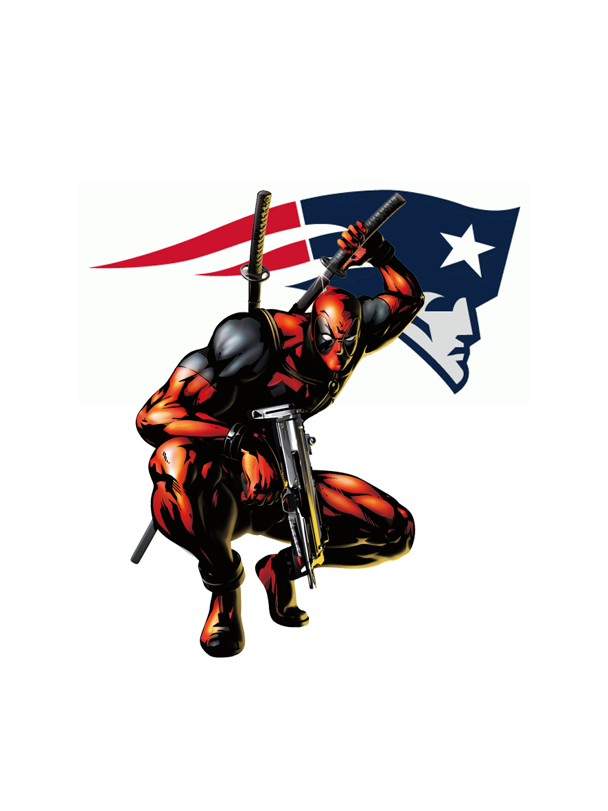 New England Patriots Deadpool Logo vinyl decal